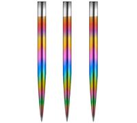 Mission Darts Glide Steel Tip Dart Points | Smooth Plain Spare Points | Personalised, 38mm, Rainbow (X2447-PERS)