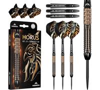 Mission | Horus Darts | Black & Bronze | Electro | 97.5% Tungsten | Steel Tip Darts Set | Available in Multiple Weights. (25, Grams)
