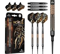 Mission Darts | Horus Darts | Black & Bronze | Electro Plate | 97.5% Tungsten | Soft Tip Darts Set | 19g.