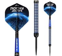 Mission Darts Josh Rock | 95% Tungsten Steel Tip Darts | Black & Blue PVD coating