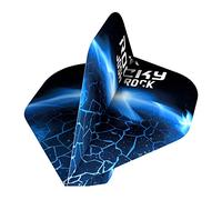 Mission Darts | Josh Rock 'Blue Rock' Dart Flights | 100 Micron Premium Extra Strong Standard No2 | 1 Set (F3941)