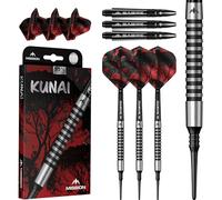 Mission Darts | Kunai | Soft Tip Darts | 95% Tungsten | Black PVD | 19g