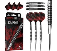 Mission Darts | Kunai | Steel Tip Darts | 95% Tungsten | Black PVD | 23g or 25g Weight (25, Grams)