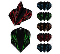 Mission Darts | Lava Dart Flights | 100 Micron | No6 Shape | Lava | Multiple Colourd and Pack (Orange, 1 Set)