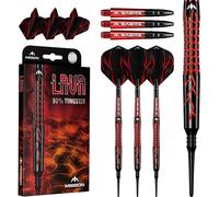 Mission Darts | Lava Darts | Black & Red | Electro plate | 95% Tungsten | Soft Tip Darts Set | 20g