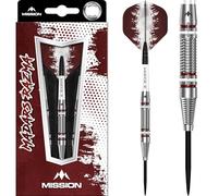 Mission Darts | Madars Razma Darts | Steel Tip Darts Set | 95% Tungsten Barrel | Includes Dart Flights and Stems | Available in Multiple Weights. (25, Grams)