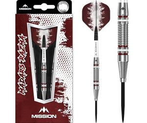 Mission Darts | Madars Razma Darts | Steel Tip Darts Set | 95% Tungsten Barrel | Includes Dart Flights and Stems | Available in Multiple Weights. (25, Grams)