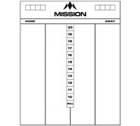 Mission Darts Marker Board Scoreboard | Heavy Duty Acrylic | Dry Wipe, Cricket (MB07)