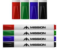 Mission Darts Marker Pens | Dry Wipe | Whiteboard Pens | Pack of 4, Mixed Colours (BX058)