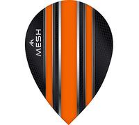 Mission Darts Mesh Dart Flights | 100 Micron UV Finish | Pear Shape, Orange, 1 Set of 3 Flights (#_1xF2067)