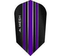 Mission Darts Mesh Dart Flights | 100 Micron UV Finish | Slim Shape, Purple, 5 Sets of 3 Flights (5xF2003)