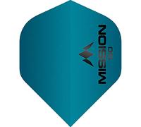 Mission Darts Mission Logo Dart Flights | Thick 150 Micron UV Finish | Standard No2, Blue, 5 Sets of 3 Flights (#_5xF1859)