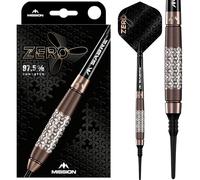 Mission Darts | Mission Zero Darts Set | Soft Tip | 98% Tungsten | Bronze PVD (D1706) 18g.