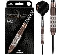 Mission Darts | Mission Zero Darts Set | Steel Tip | 98% Tungsten | Bronze PVD | Available in Multiple Weights. (24, Grams)