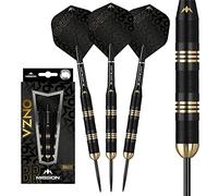 Mission Darts Onza | Professional Steel Tip Darts Set Including Brass Barrels, Points and Flights, Black/Gold | Multiple Weights and Styles Available