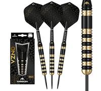 Mission Darts Onza | Professional Steel Tip Darts Set Including Brass Barrels, Points and Flights, Black/Gold | Multiple Weights and Styles Available