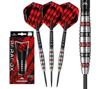 Mission Darts Paradox | Steel Tip Darts Set | 90% Tungsten Barrel | Electro Black & Red, Curved, M2 26g (D1568)