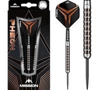 Mission Darts Pheon | Darts Set with Premium 90% Tungsten Black and Bronze Electro Coated Barrel and Steel Tip