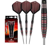 Mission Darts | Red Dawn Darts M4 | 90% Tungsten Steel Tip Darts Set | Front Taper