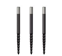Mission Darts Replacementss Lunar F/S | Steel Tip Dart Replacements Points | 36mm Black (X2679)