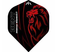 Mission Darts | Roman Benecky Dart Flights | 100 Micron Premium Extra Strong Standard No2 | Black & Red 1 Set (F3933)