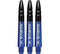 Mission Darts Sabre Shafts | Durable Polycarbonate Stems with Black Aluminium Top | 1 Set of 3 Shafts | Blue | Short (S1544)