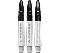Mission Darts Sabre Shafts | Durable Polycarbonate Stems with Black Aluminium Top | 1 Set of 3 Shafts | White | Short (S1556)