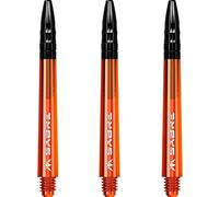Mission Darts Sabre Shafts | Durable Polycarbonate Stems with Black Aluminium Top | 3 Sets of 3 Shafts | Orange | Medium (S1557)