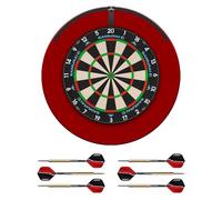 Mission Darts | Samurai 3 Dartboard Set | Dartboard, Red Surround, Torus 120 LED Light & 2 Sets Of Brass Darts