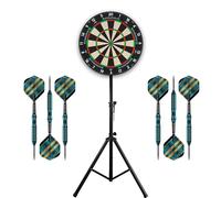 Mission Darts | Samurai 3 Dartboard & Stand Set | Dartboard, Stand & 2 Sets Of Brass Darts