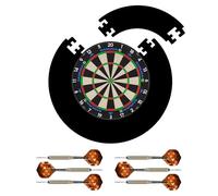 Mission Darts | Samurai 4 Dartboard Set | White Or Graphite Dartboard, Black Jigsaw Surround & 2 Sets Of Brass Darts (Graphite)