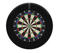 Mission Darts | Samurai 4 Dartboard Set | White Or Graphite Dartboard, Black Surround & Torus 120 LED Light (White)