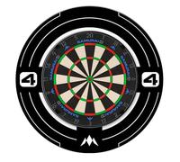 Mission Darts | Samurai 4 Dartboard Set | White or Graphite Spider Wire | And Choice Of Colour Surround (Samurai 4 Graphite + Samurai 4 White Surround)