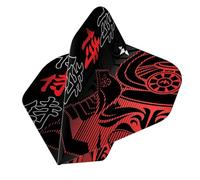 Mission Darts Samurai II Dart Flights | Premium Extra Strong 100 Micron | Standard No2, Red, 5 Sets of 3 Flights (5XF4098)