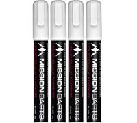 Mission Darts Scoreboard Liquid Chalk Acrylic 501, Cricket Blackboard Whiteboard (4 Pack White Pens)