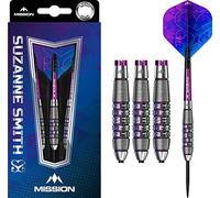 Mission Darts Suzanne Smith | 90% Tungsten Steel Tip Darts | Coral PVD coating | 26g (D1614)