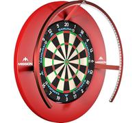 Mission Darts TOR270 Torus 270 | Dartboard LED Lighting System with Easy Access Area for Unrestricted Play, Sand Blasted Black (Metallic Red, USB)