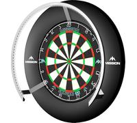 Mission Darts Torus 270 | Dart Board LED Lighting System with Easy Access to Dartboard Area for Unrestricted Play, Sand Blasted Black, Red, Blue, Green, Purple, Bronze and Silver Colours