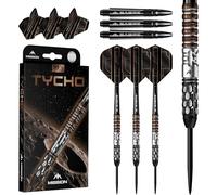 Mission Darts | Tycho | Steel Tip Darts | 90% Tungsten | Black & Bronze PVD | Multiple Weights (24, Grams)
