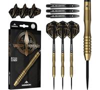 Mission Darts | Viktor Tingstrom Darts | Steel Tip | 90% Tungsten | Gold | 22g or 24g Weight (24.0, Grams)