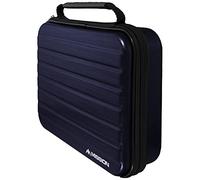 Mission Darts W245 ABS-4 | Darts Case with Metallic ABS, Dark Blue