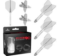 Mission Darts Force 90 | Integrated Precision Moulded Dart Flight And Shaft System, Pack of 3 Professional Highly Durable Combined Dart Flights And Stems | Standard No.6