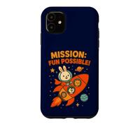 Mission Fun Possible: Cute Astronaut Bunny & Space Crew Case for iPhone 11
