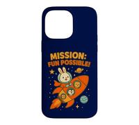 Mission Fun Possible: Cute Astronaut Bunny & Space Crew Case for iPhone 14 Pro Max