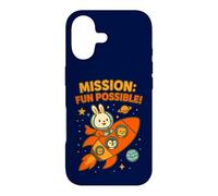Mission Fun Possible: Cute Astronaut Bunny & Space Crew Case for iPhone 17