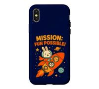 Mission Fun Possible: Cute Astronaut Bunny & Space Crew Case for iPhone X/XS