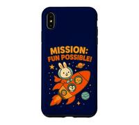 Mission Fun Possible: Cute Astronaut Bunny & Space Crew Case for iPhone XS Max