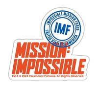Mission Impossible Dead Reckoning with IMF Logo Sticker Size S (10 x 10 cm)