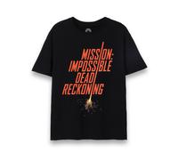 Mission Impossible Men's Dead Reckoning Short Sleeved T-Shirt | Black | Officially Licensed Merch | Size: Medium Mission Impossible Black M