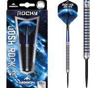 Mission Josh Rock v2 Darts | Steel Tip | 95% Tungsten | Silver & Blue PVD | Available in Mutiple Weights (22, Grams)